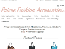 Tablet Screenshot of priveefashionaccessories.com